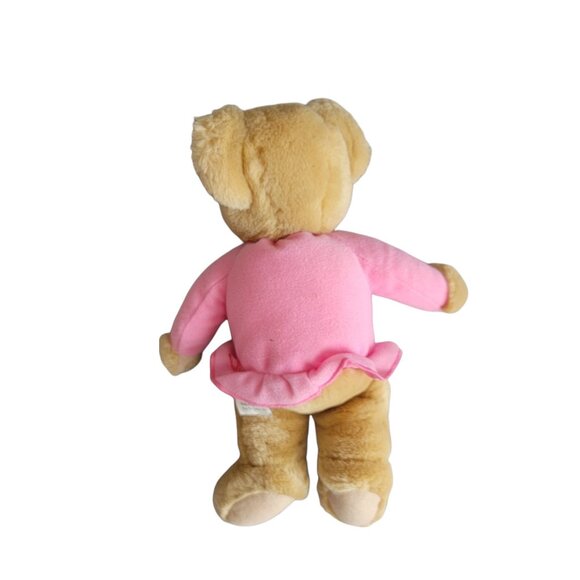 Hallmark Kiss Kiss Bears 10 inch Plush Hold Hands Hearts Valentines Day Lot of 2 - Picture 3 of 9